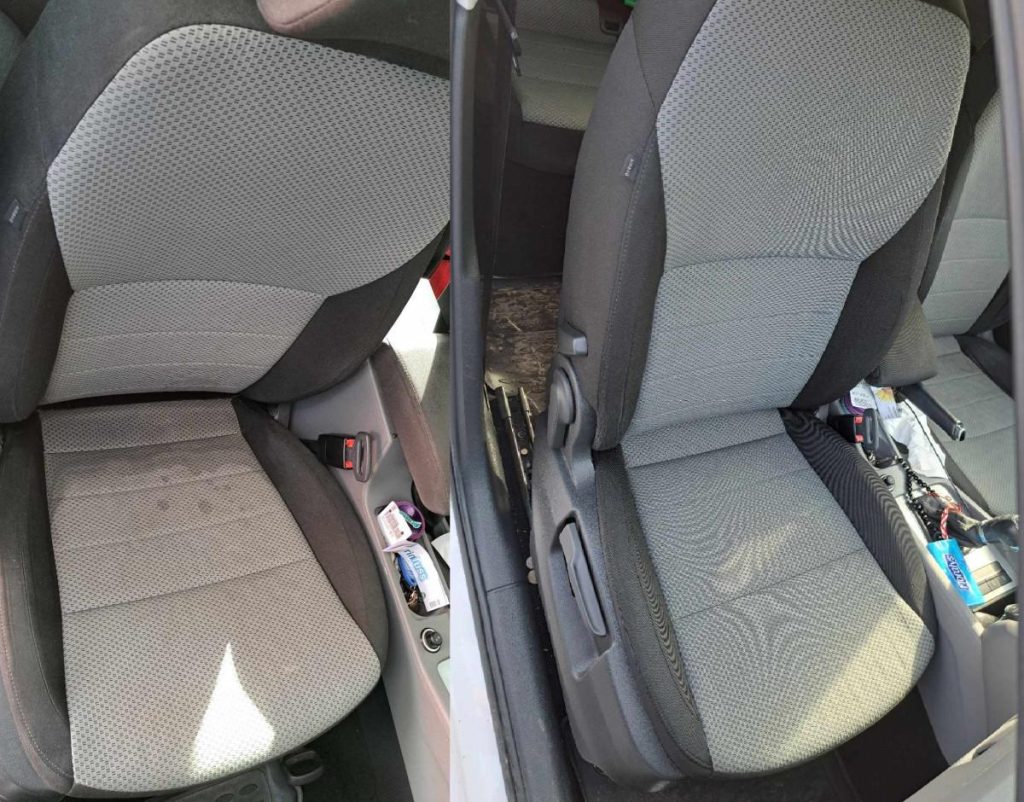 inainte si dupa curatare scaune auto tapiterie in oradea