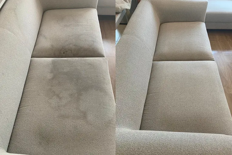 inainte si dupa curatare si igienizare canapele in oradea cleanspot