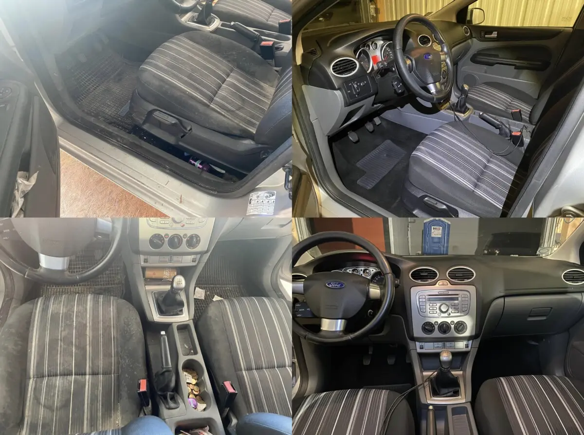 inainte si dupa curatare tapiterie interior auto in oradea cleanspot