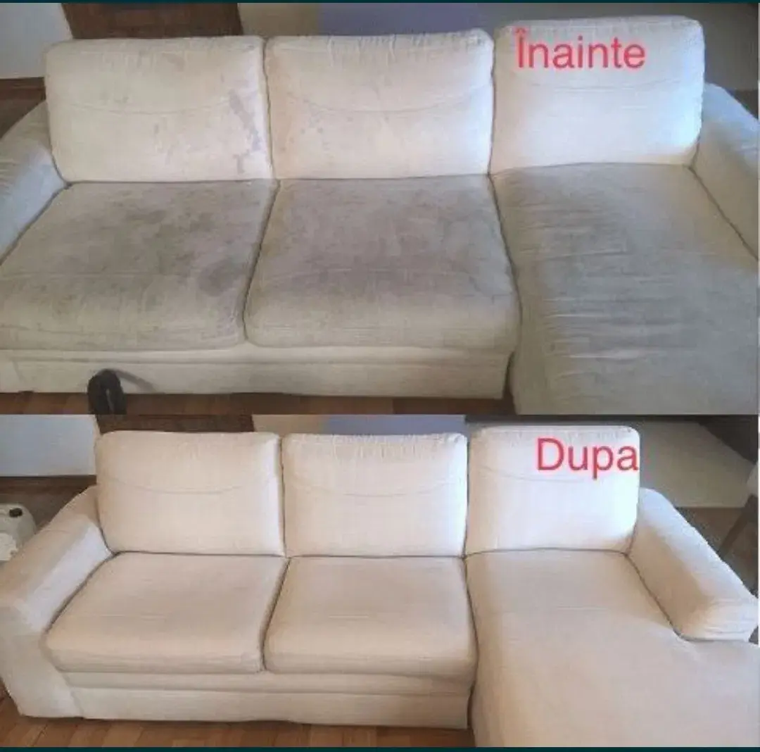 inainte si dupa spalare curatare igienizare canapele in oradea spalatorie cu aburi cleanspot