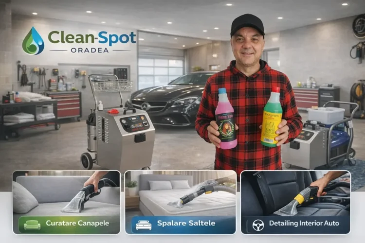 Curățare profesională cu aburi și injecție-extracție la domiciliu în Oradea