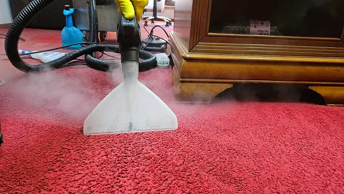 in timpul curatarii si igienizarii a unei mochete in oradea cleanspot