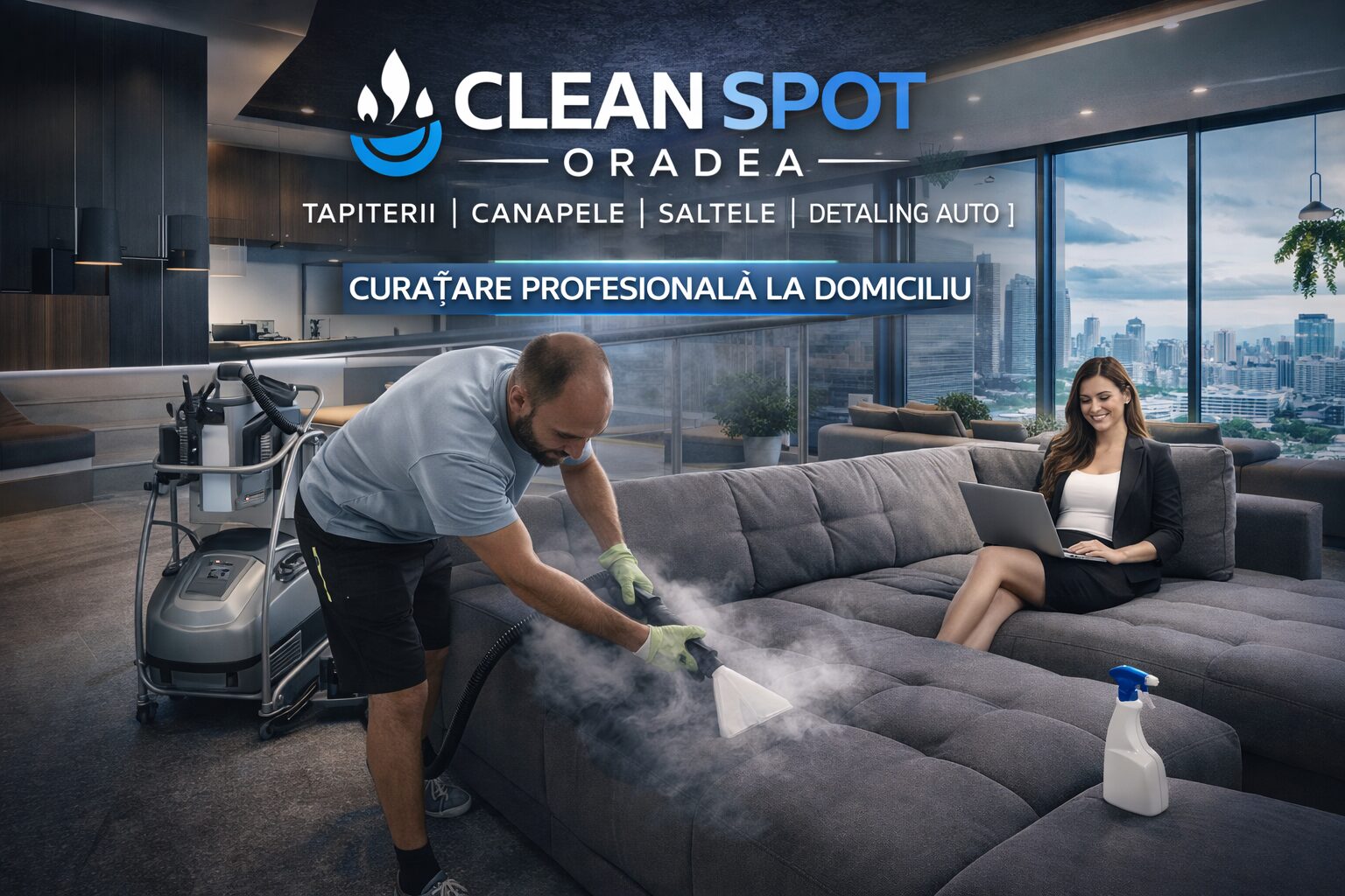 CleanSpot Oradea curățare canapele, tapițerie și saltele la domiciliu