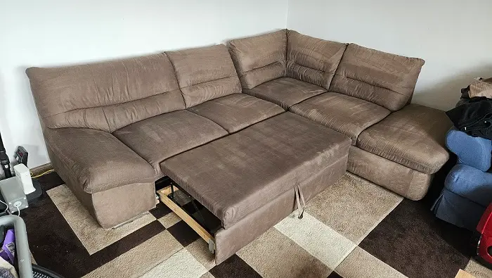 canapea extensibilă murdară deschisă curățare profesională Oradea