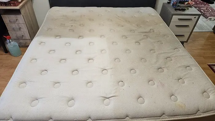 saltea murdară Oradea înainte de spălare profesională cu aburi