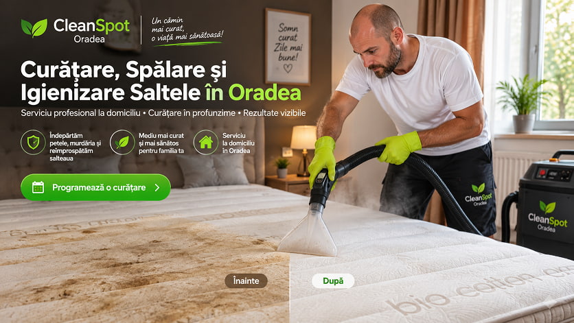 curatare saltele oradea spalare igienizare saltea la domiciliu spalatorie curatatorie cu aburi cleanspot